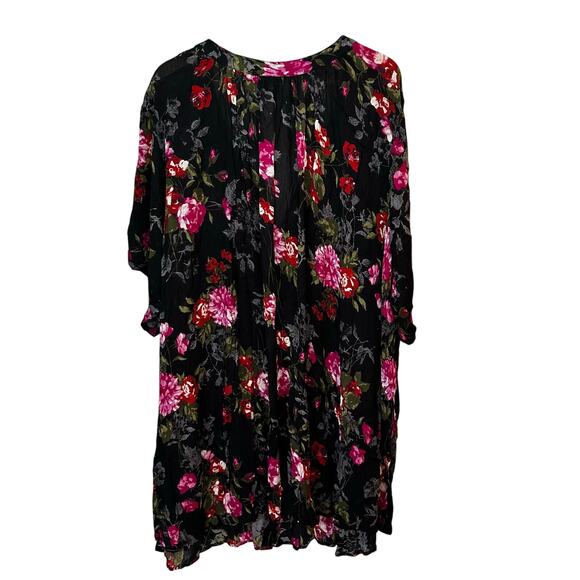 Roaman's Midi Dress Size 44W Rayon Floral Boho Peasant Gypsy Festival Cottage - Picture 3 of 8